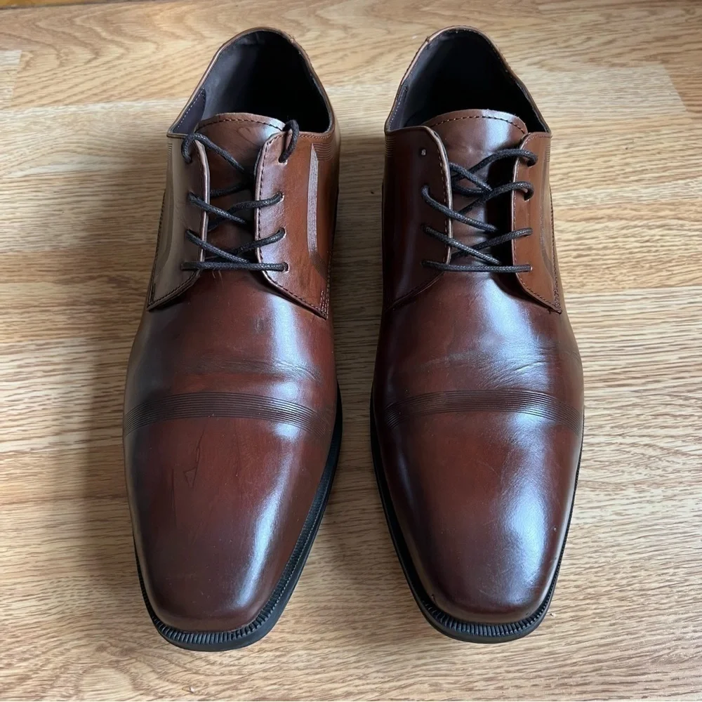 Kenneth Cole Men's Pure Hearted Oxford Business Dress Lace Up Shoes Size 10